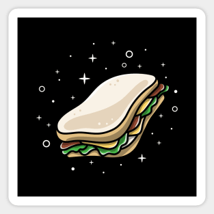 Sandwich Sparkling Light Cartoon Sticker